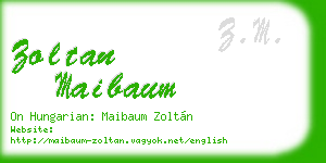zoltan maibaum business card